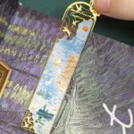 Gün Doğumu Van Gogh Geçmeli Altın Renk Metal Kitap Ayracı Hediyelik Sanatsal