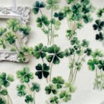 20 Adet Şeffaf Yonca Yaprak Sticker Seti Bullet Journal Scrapbook Şeffaf Sticker Laptop Ajanda