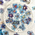 20 Adet Yaldızlı Şeffaf Mavi Çiçek Sticker Bullet Journal Scrapbook Laptop Ajanda Planlayıcı