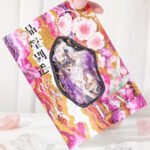 1 Rulo Şeffaf Yaldızlı Mor Mermer Desen Pet Bant 6.5cmx2m Scrapbook Bullet Journal Ajanda Washi Tape