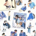 20 Adet Şeffaf Mavi Kore Tarzı Erkek Anime Sticker Bullet Journal Scrapbook Ajanda Laptop Günlük