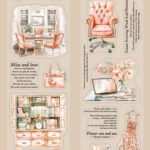 13 Adet Şeffaf Pembe Ev Temalı Sticker Bullet Journal Scrapbook Laptop Ajanda Planlayıcı