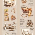 11 Adet Şeffaf Kahverengi Ev Temalı Sticker Bullet Journal Scrapbook Laptop Ajanda Planlayıcı