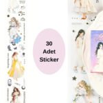 30 Adet Sticker Şeffaf Kız Sticker Scrapbook Bullet Journal Ajanda Günlük Planlayıcı