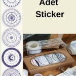 20 Adet Lacivert Uzay Temalı Halka Sticker Mat Scrapbook Bullet Journal Ajanda