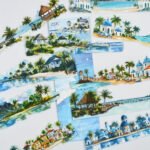 10 Adet Büyük Şeffaf Deniz Manzara Sticker Bullet Journal Scrapbook Ajanda Laptop Şerit