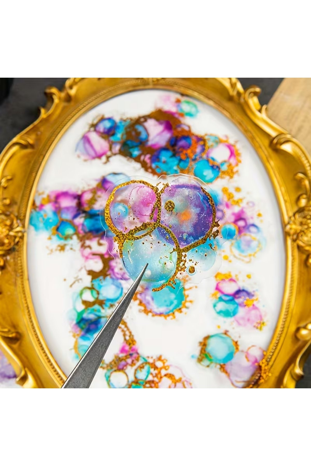 1_org_zoom-548.jpg 15 Adet Şeffaf Büyük Yaldızlı Suluboya Sticker Bullet Journal Scrapbook Ajanda Laptop Günlük - Görsel 1