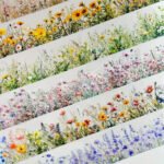 6 Rulo Şeffaf Çiçek Şerit Pet Bant Rulo 3cmx2m Scrapbook Bullet Journal Ajanda Washi Tape