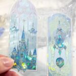 1 Adet Şeffaf Simli Holografik Büyülü Pencere Fantastik Kitap Ayracı Akrilik PVC