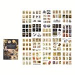 20 Sayfa 150 Adet Şeffaf Vintage Pul Uzay Temalı Sticker Kitabı Bullet Journal Scrapbook Laptop