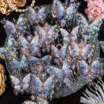 20 Adet Yaldızlı Şeffaf Lacivert Kelebek Sticker Bullet Journal Scrapbook Laptop Ajanda Planlayıcı