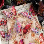 20 Adet Yaldızlı Şeffaf Kırmızı Kelebek Sticker Bullet Journal Scrapbook Laptop Ajanda Planlayıcı