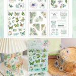 6 Sayfa 60 Adet Şeffaf Büyük Beyaz Çiçek Sticker Bullet Journal Scrapbook Laptop Ajanda Planlayıcı