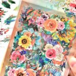 6 Sayfa 60 Adet Şeffaf Büyük Turuncu Renkli Çiçek Sticker Bullet Journal Scrapbook Ajanda Planlayıcı