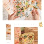 6 Sayfa 60 Adet Şeffaf Büyük Sarı Çiçek Sticker Bullet Journal Scrapbook Laptop Ajanda Planlayıcı