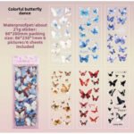 6 Sayfa 118 Adet Şeffaf Kelebek Sticker Bullet Journal Scrapbook Laptop Ajanda Planlayıcı