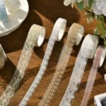 6 Rulo Şeffaf Beyaz Dantel Desen Bant Scrapbook Bullet Journal Ajanda Günlük Planlayıcı