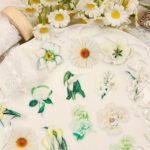 60 Adet Beyaz Şeffaf Çiçek Sticker Seti Bullet Journal Scrapbook Laptop Ajanda Planlayıcı