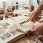 Gold Vintage Makas Scrapbook Nişan Bullet Journal Nakış Makası Çelik