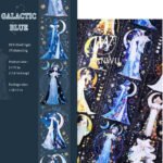 Şeffaf Holografik Mavi Kadın Pet Tape Döngü 5x35 Cm Scrapbook Bullet Journal Ajanda Washi