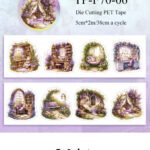 8 Adet Şeffaf Mor Temalı Sticker Bullet Journal Scrapbook Laptop Ajanda Planlayıcı