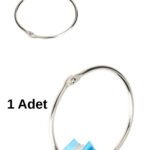 1 Adet Halka Klips Çelik Defter Klipsi 2.5 cm Çap Geçmeli