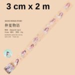 Şeffaf Yeşil Kız Bant Rulo 3cmx2m Scrapbook Bullet Journal Ajanda Washi Tape