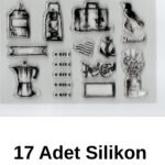 Vintage Seyahat Silikon Stamp Damga Scrapbook Bullet Journal Stamp Seti